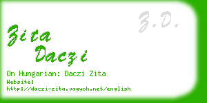 zita daczi business card